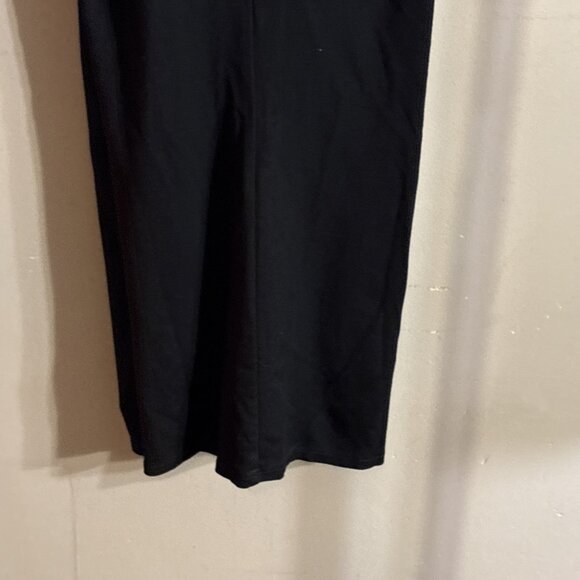 Lane Bryant Wide Leg Trousers Black Stretch Elastic Waist Pockets Sz 30/32 - Picture 3 of 9
